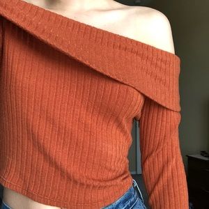 Off the shoulder crop top
